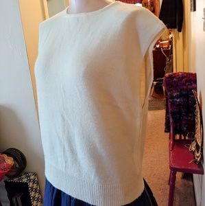 Soft White Vest by Jeana White Acrylic Vest Size L